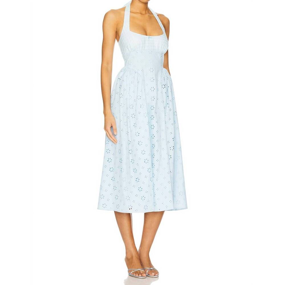 NEW MAJORELLE cassia midi dress in baby blue - Picture 2 of 3